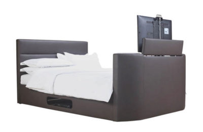 Hygena Gemini Kingsize TV Bed Frame - Chocolate.